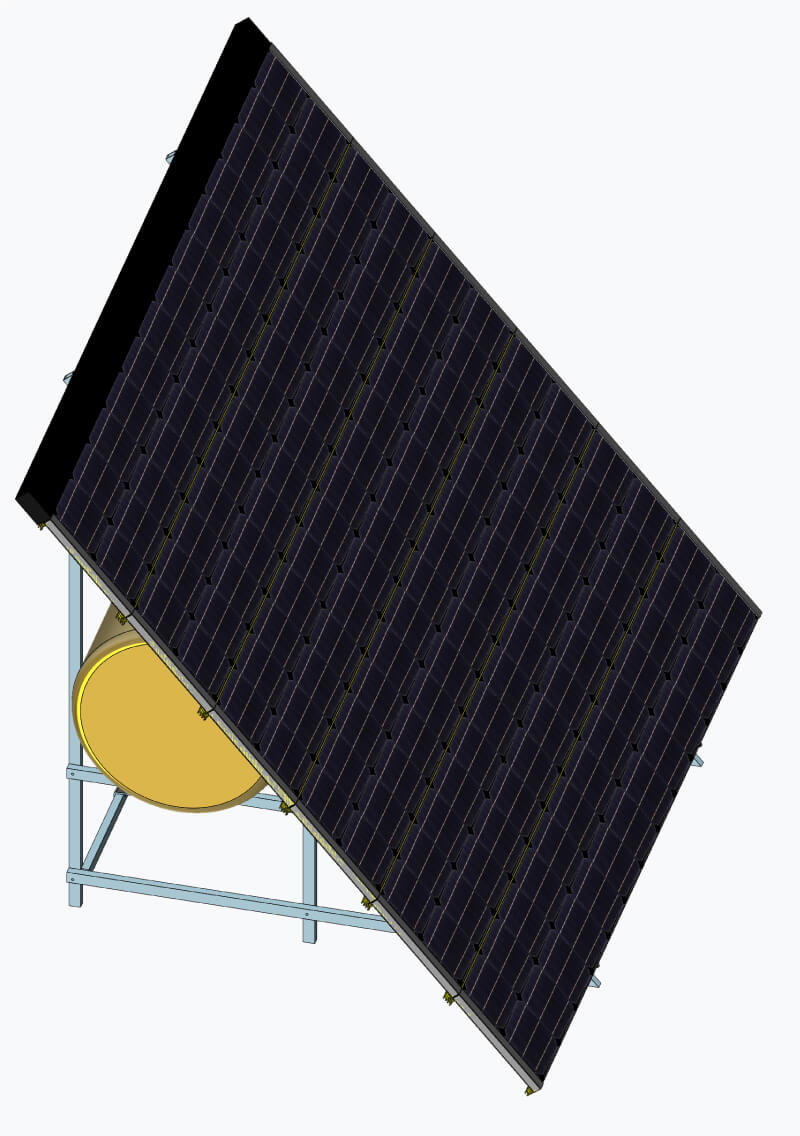Home Solar Kit completo di pannello ibrido, boiler e struttura