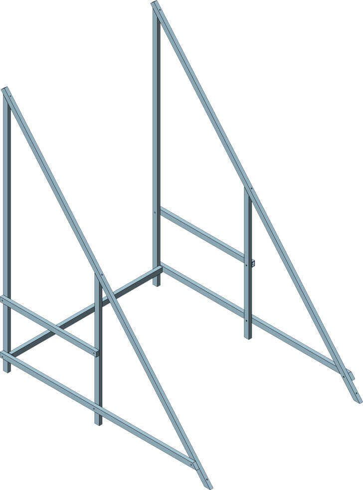 Struttura portante del kit in acciaio inox AISI 316